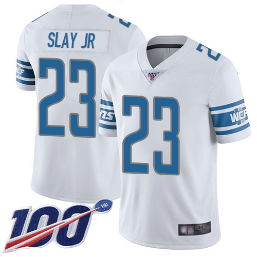 Detroit Lions Limited White Youth Darius Slay Road Jersey NFL Football #23 100th Season Vapor Untouchable->youth nfl jersey->Youth Jersey